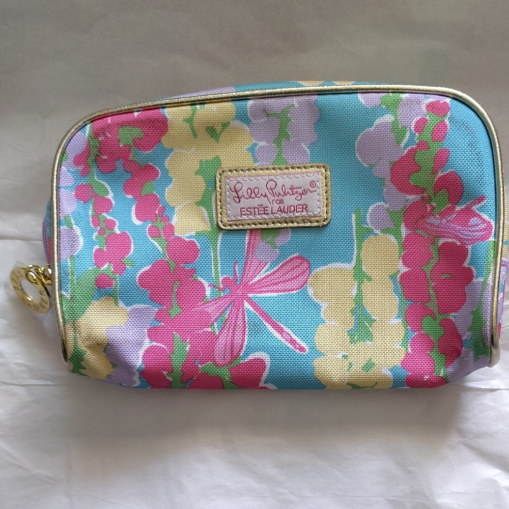 Lilly Pulitzer For Estee Lauder Floral Cosmetic Bag